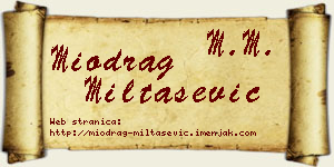 Miodrag Miltašević vizit kartica